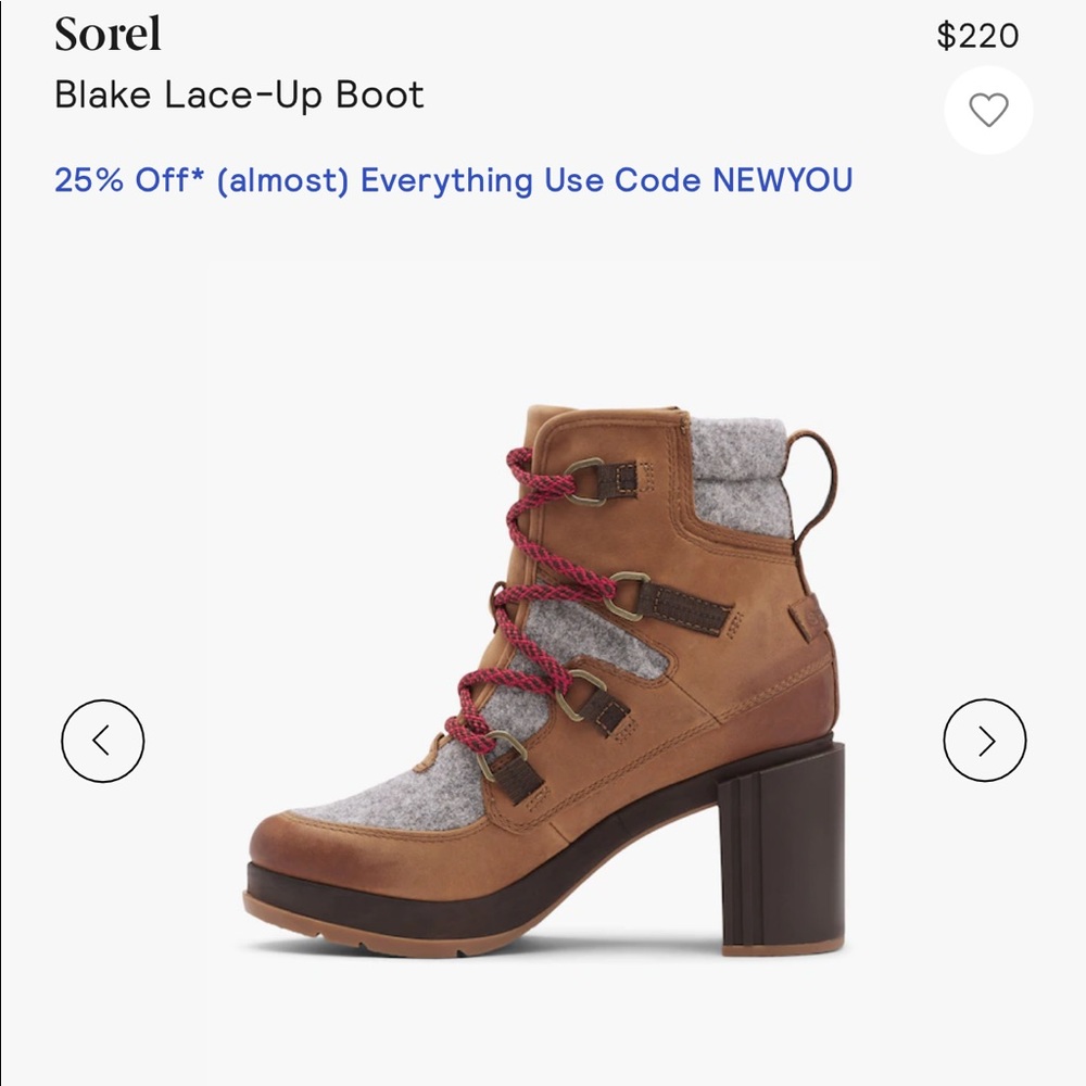 🌿⚪️⚫️Brand New SOREL Blake Heeled Boots! Size 9.5